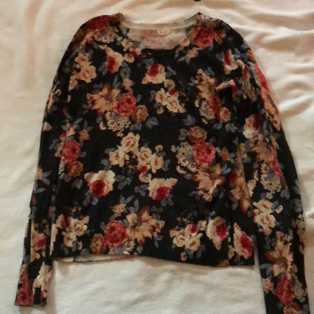 flowered sweater